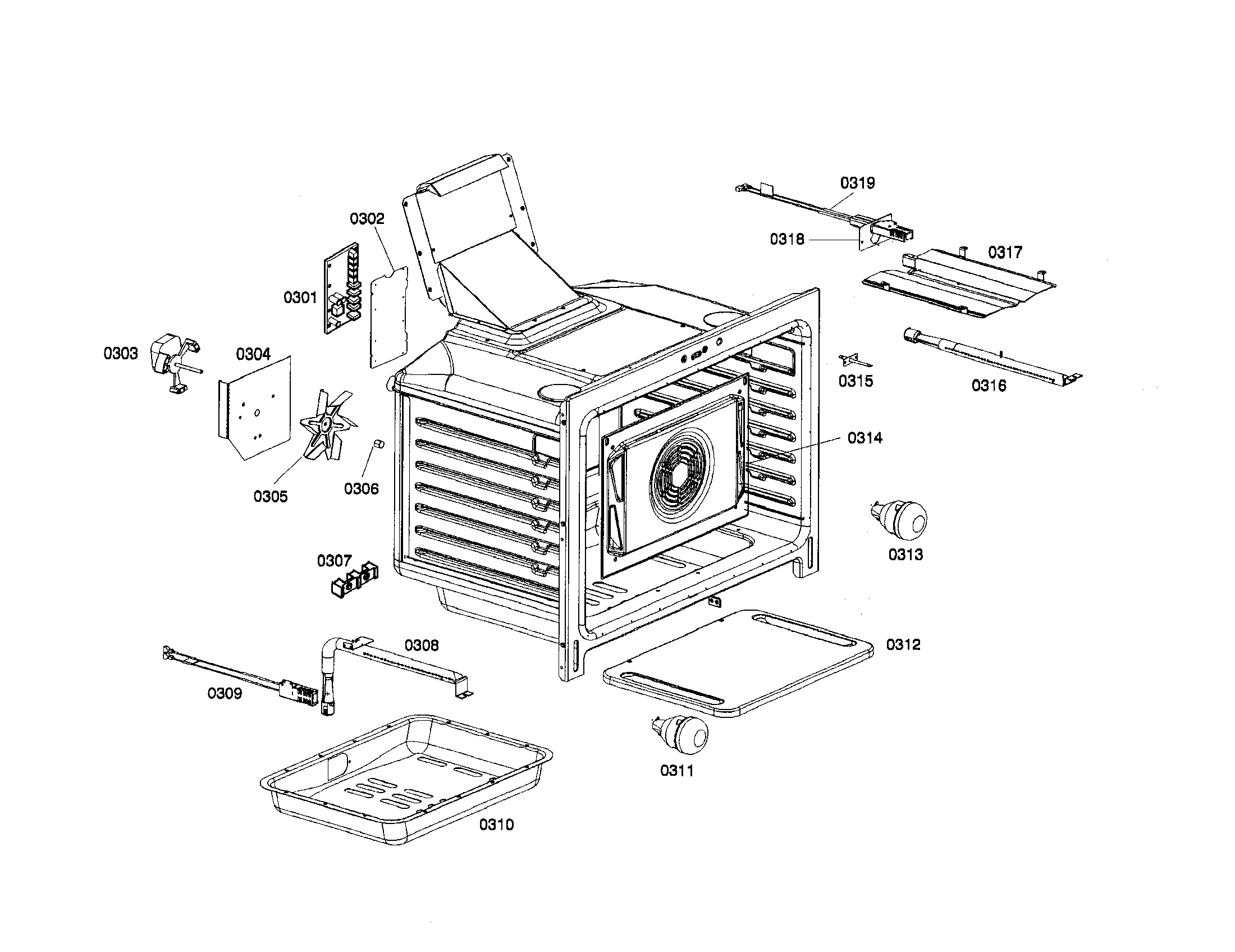 Oven cabinet