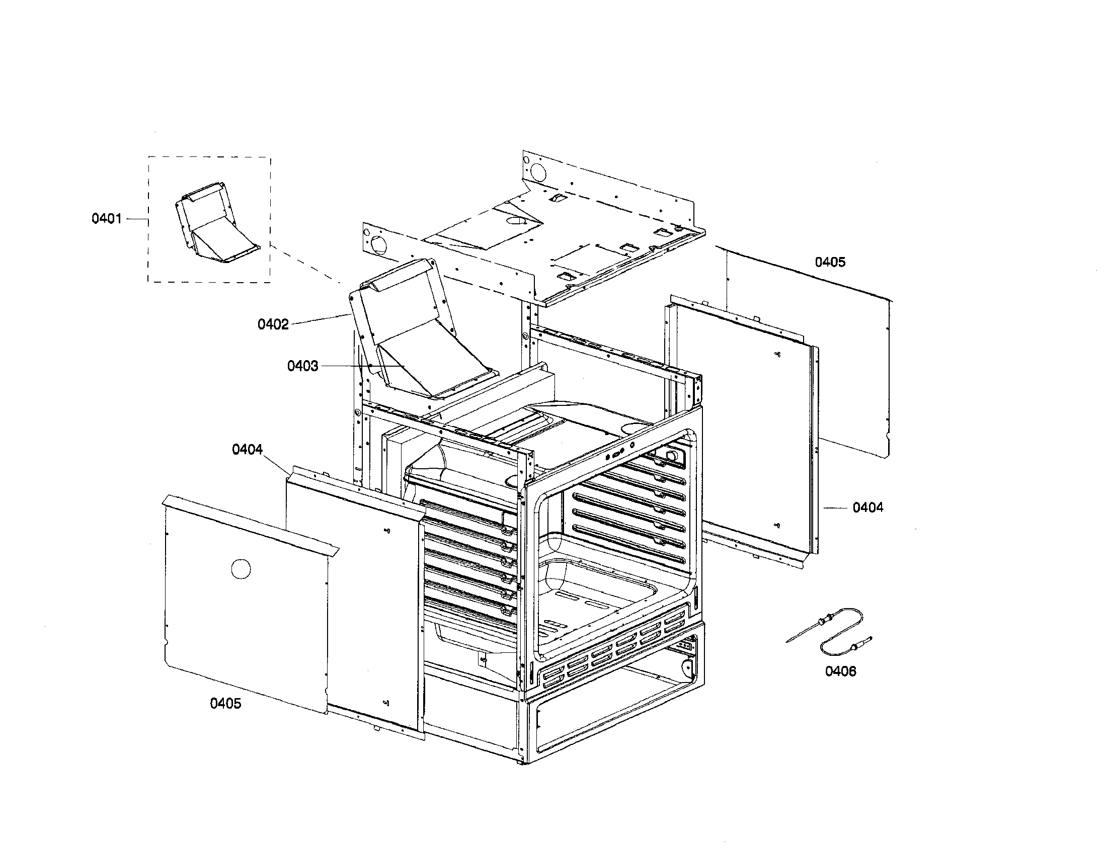 Outside cabinet
