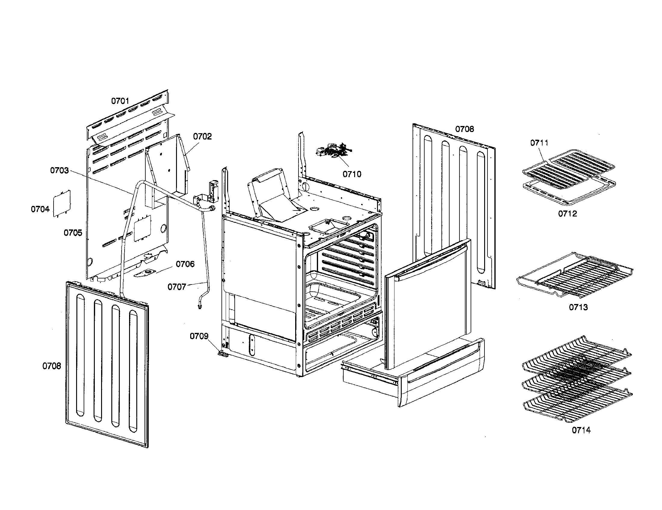 Inside cabinet