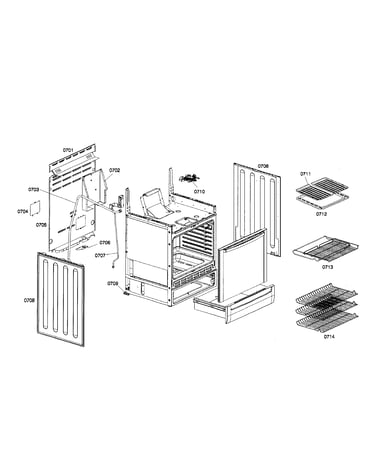 Inside cabinet