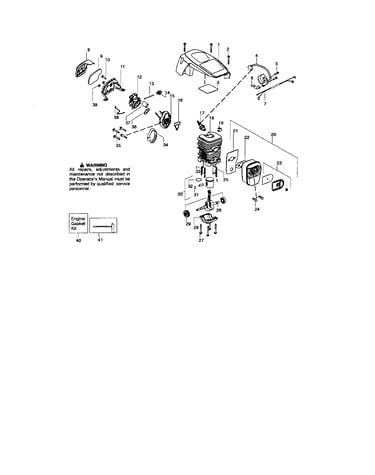 Cylinder/shield/crankshaft