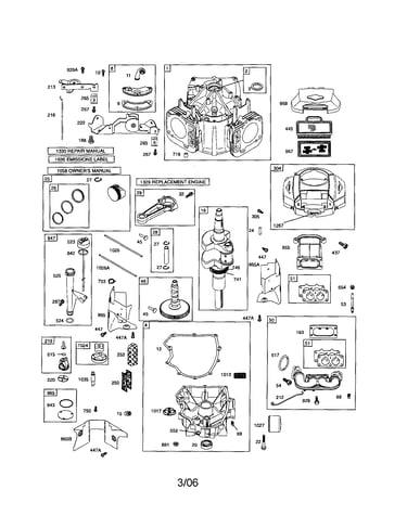 Cylinder/sump-engine/crankshaft