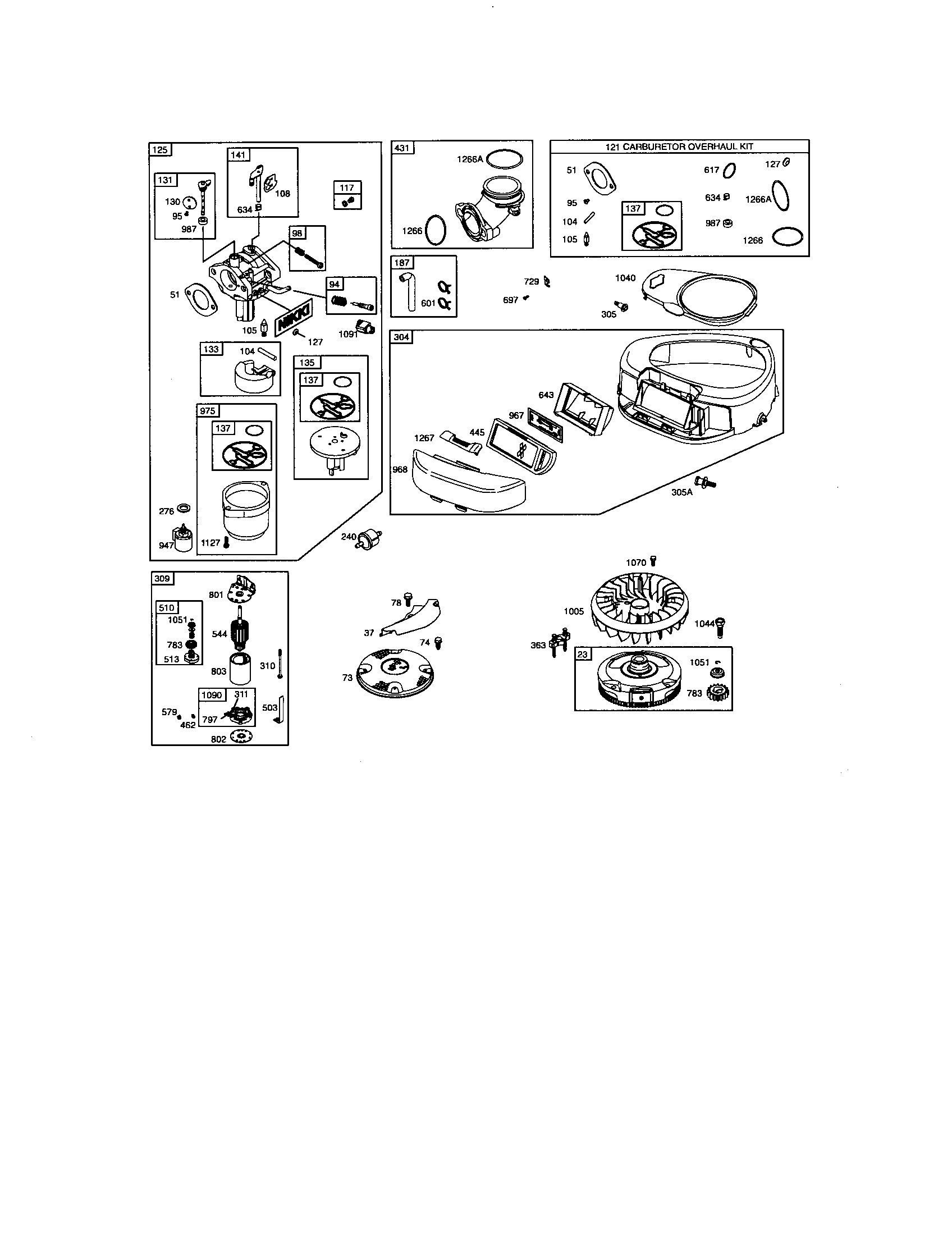 Carburetor/blower housing