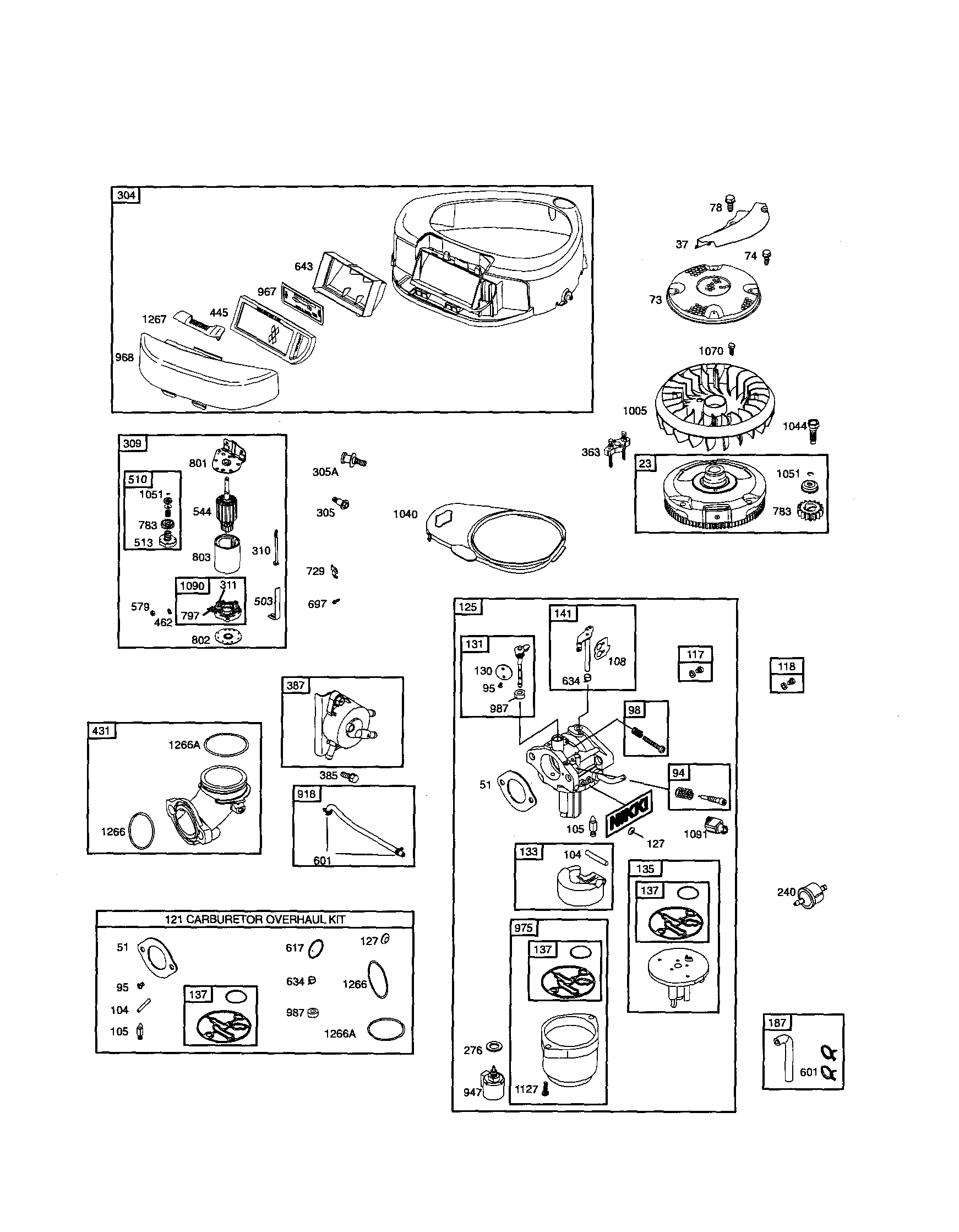 Carburetor/blower housing