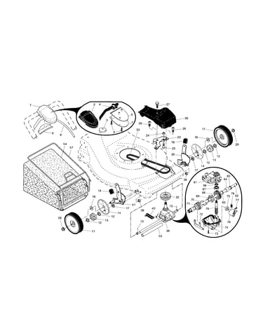Drive control/gear case/wheels