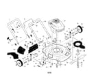Craftsman 917375502 engine/housing/wheels diagram