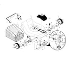 Craftsman 917376053 drive control/gear case/wheels diagram