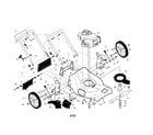 Craftsman 917376091 engine/housing/handle diagram