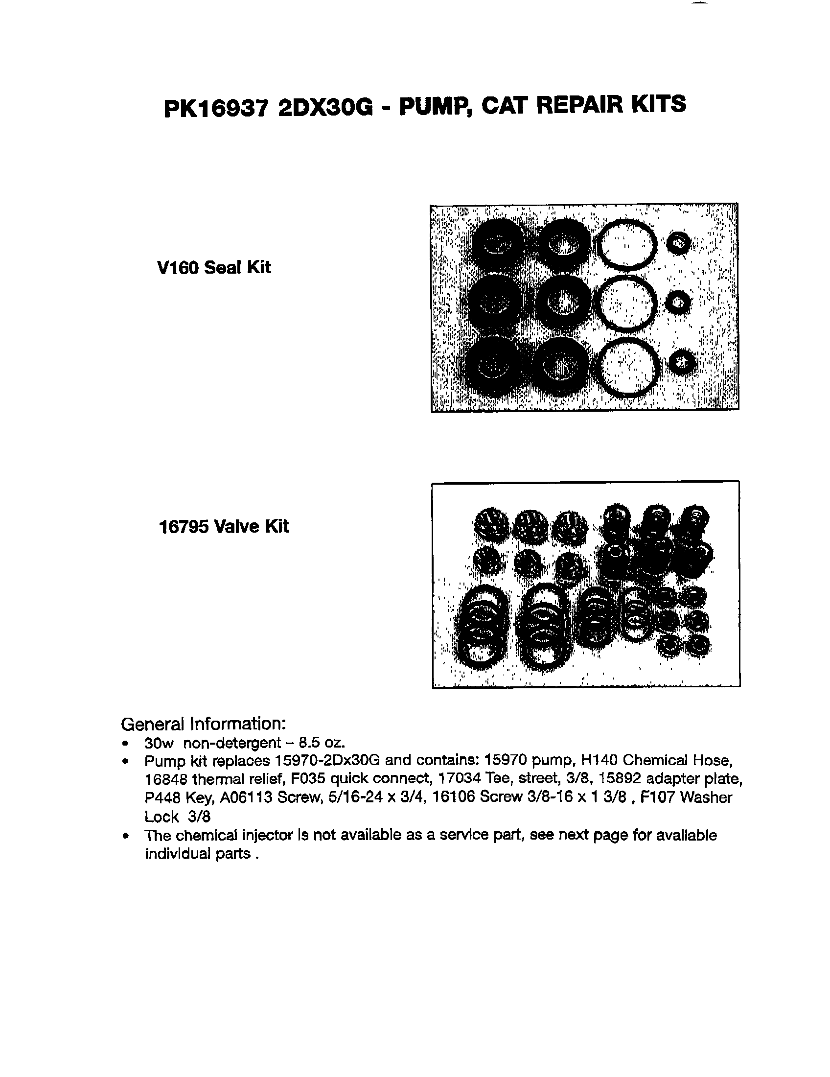 Seal & valve kit