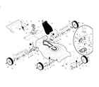 Poulan 96142002600 drive control/gear case/wheels diagram