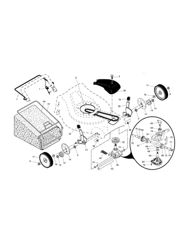Drive control/gear case/wheels