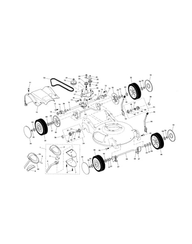 Drive control/gear case/wheels