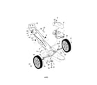 Weed Eater 96172000101 engine and wheels diagram