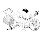 Craftsman 917376054 drive control/gear case/wheels diagram