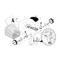 Murray 961470004 drive control/gear case/wheels diagram
