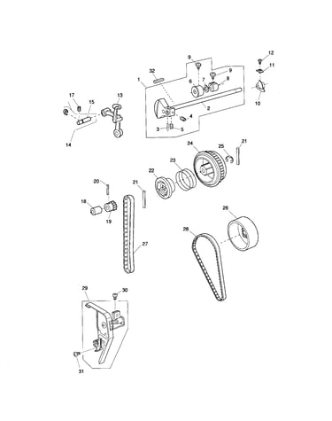 Upper shaft/thread tension