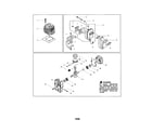 Poulan BP402LE cylinder/muffler/crankshaft diagram