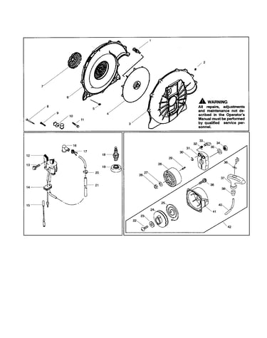 Fan/recoil starter/fan case
