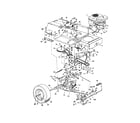 MTD 33931A engine/lower frame diagram