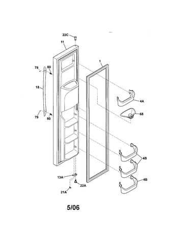 Freezer door