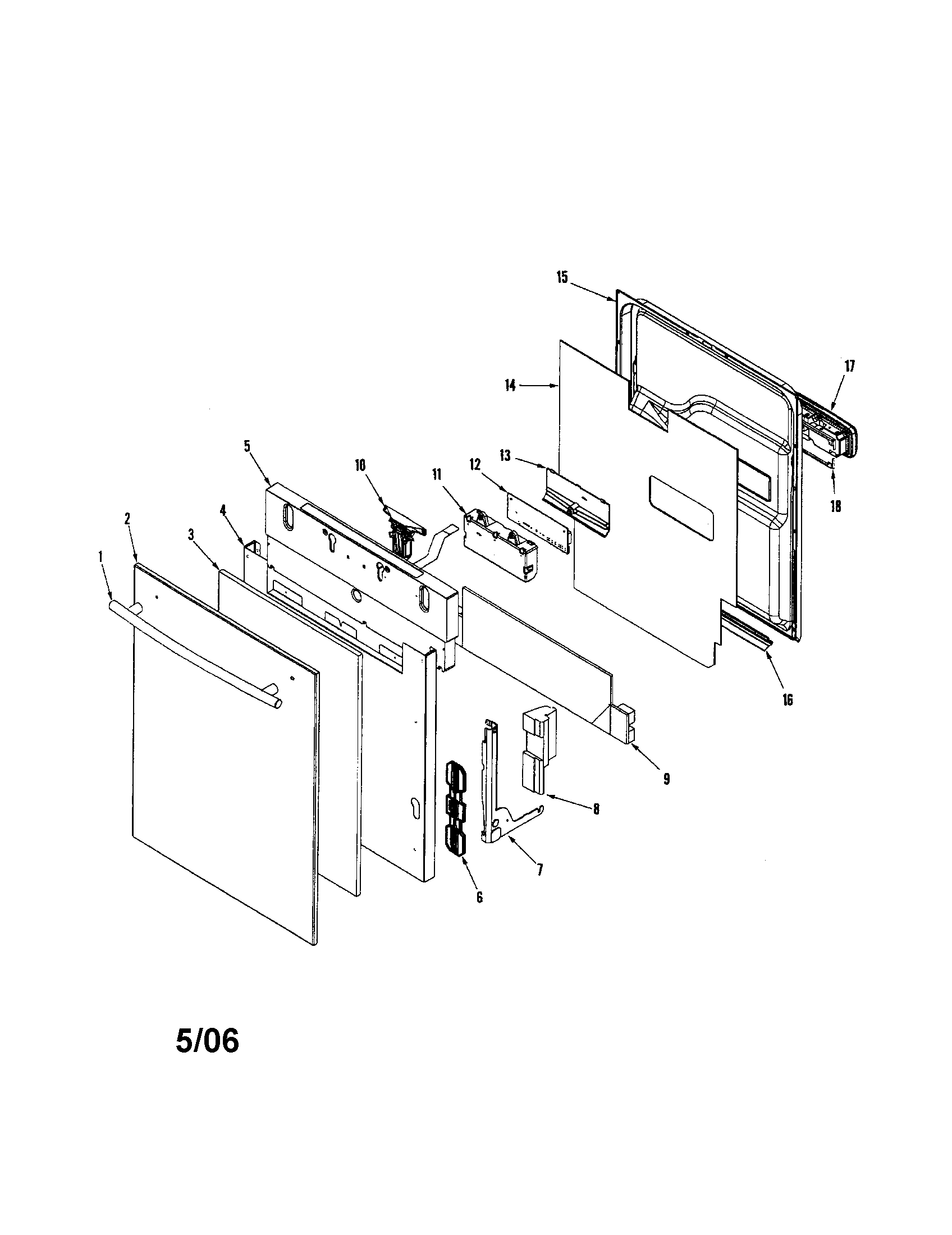 CONTROL PANEL AND DOOR