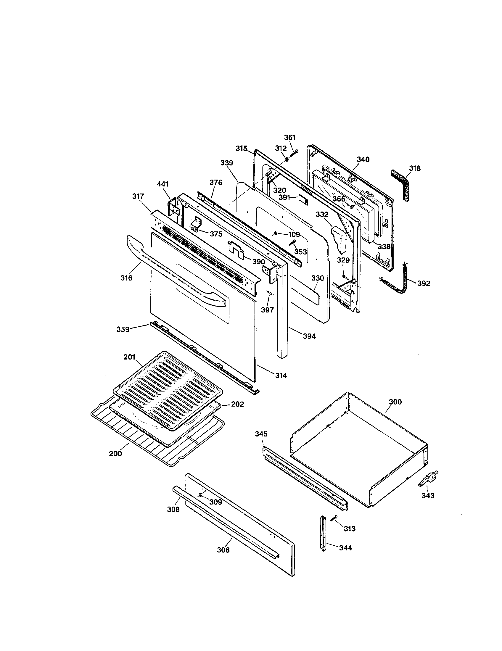 Door and drawer