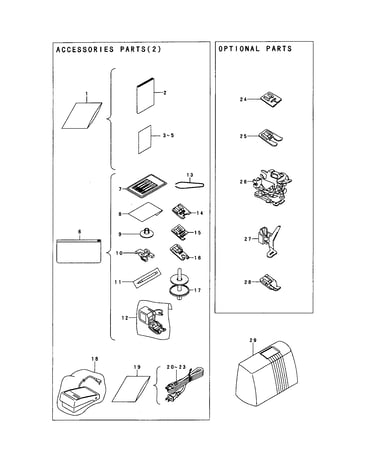 Accessories/optional parts