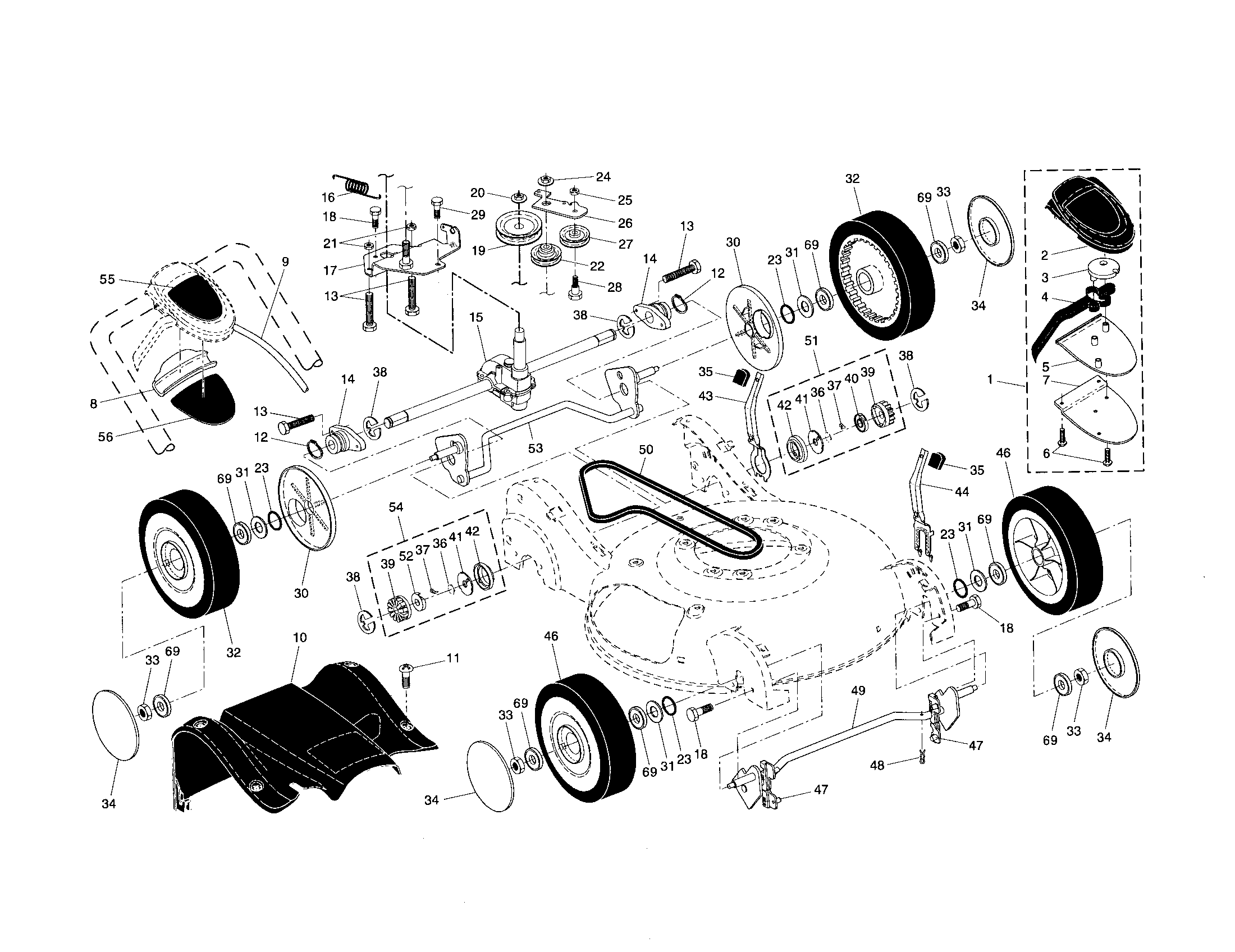 DRIVE CONTROL/GEAR CASE/WHEELS