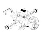 Craftsman 917375503 drive control/gear case/wheels diagram