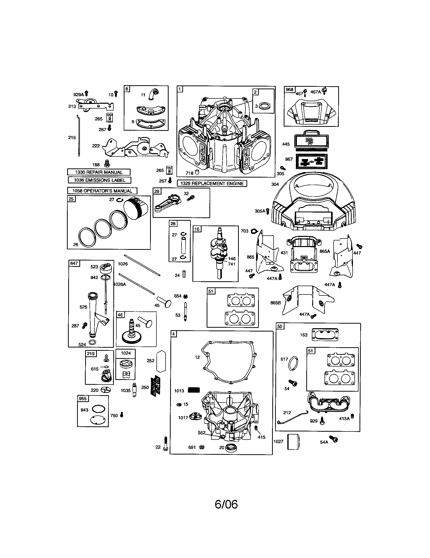 Cylinder/sump/intake manifold