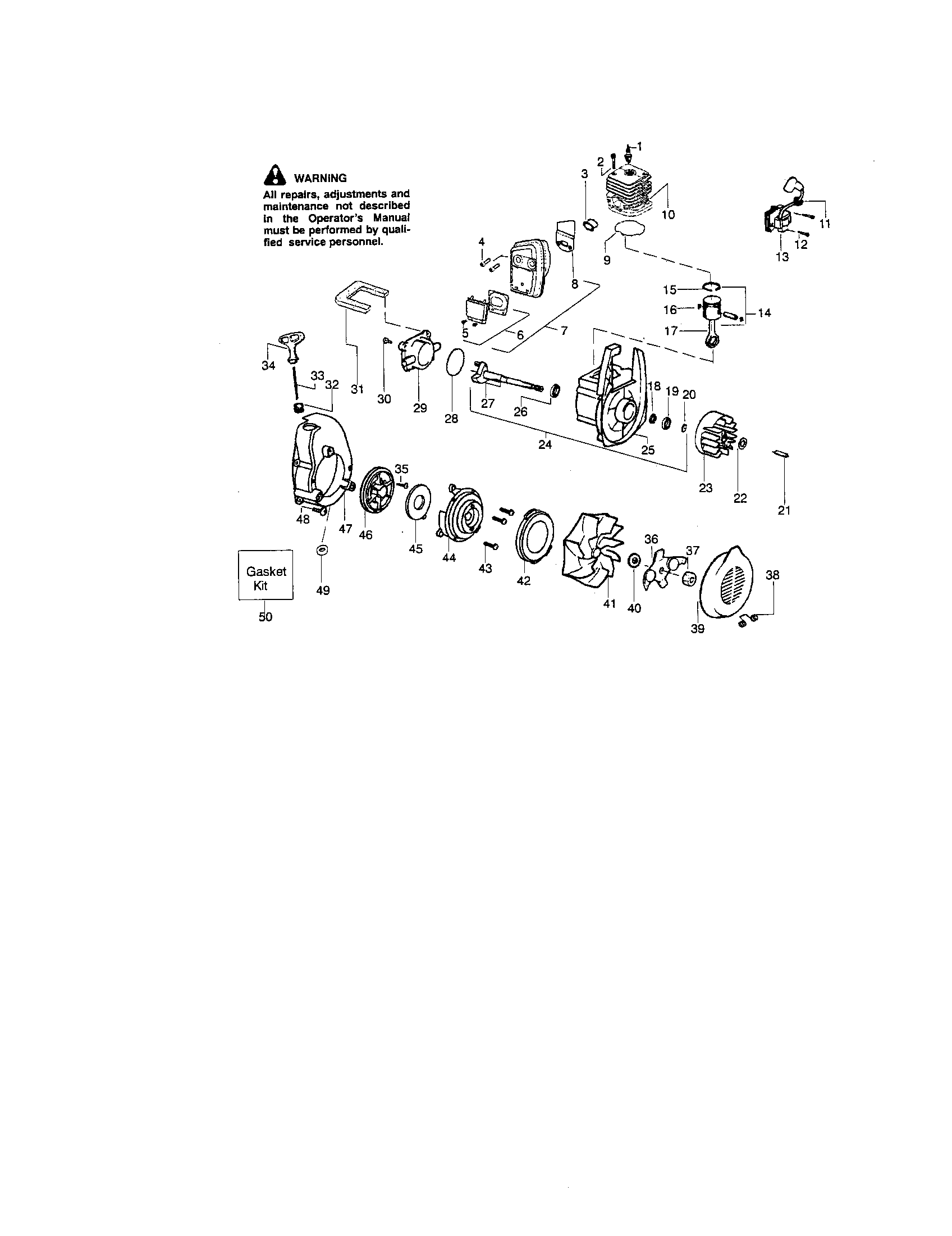 Cylinder/crankcase/crankshaft