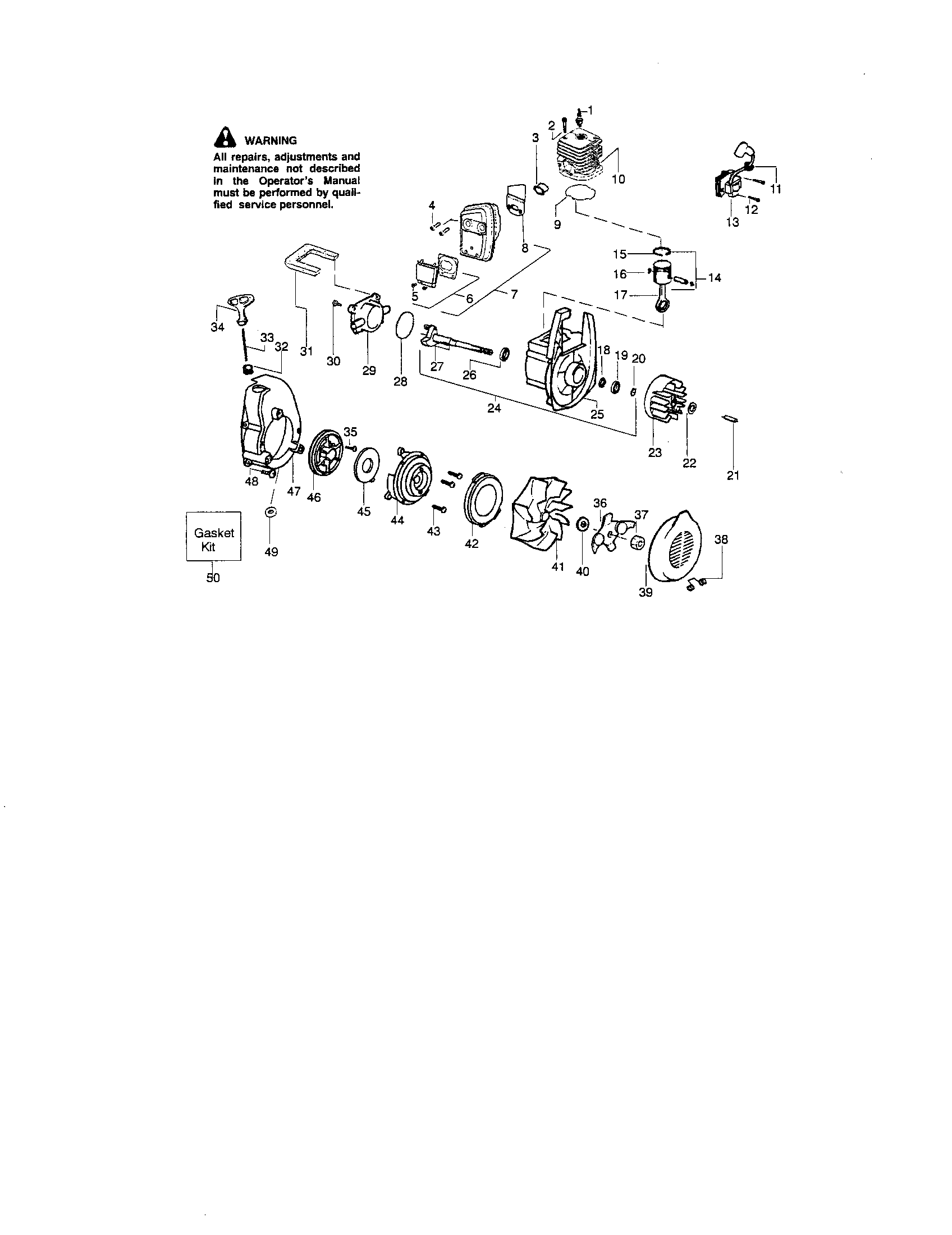 Cylinder/crankshaft/crankcase