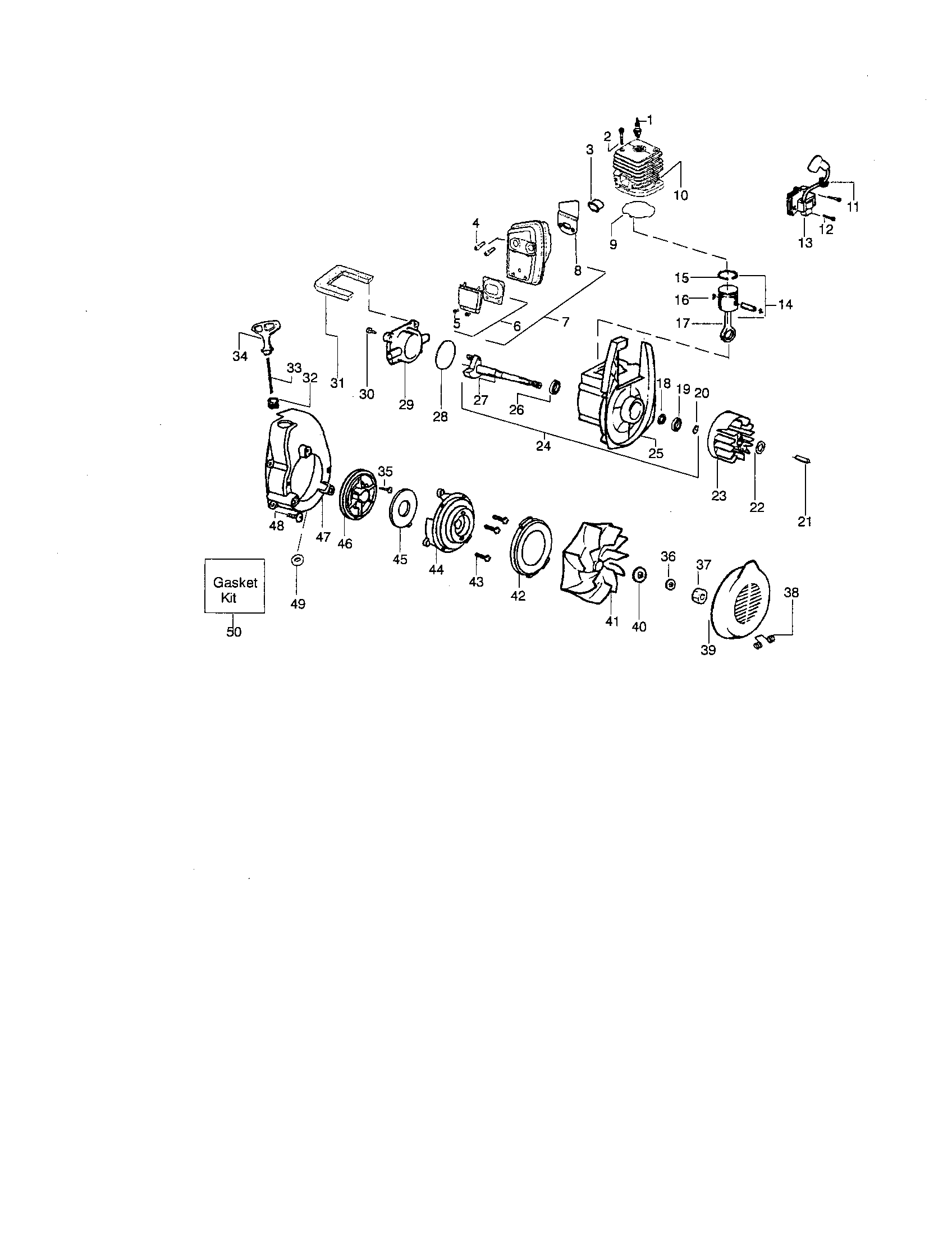 Cylinder/crankshaft/crankcase