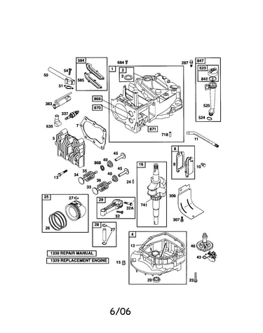 Cylinder/crankshaft/sump