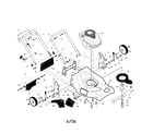 Poulan 376110 engine/housing/handle diagram