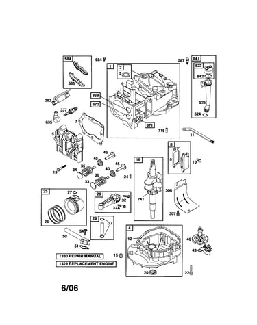 Cylinder/crankshaft/sump