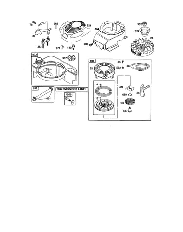 Rewind starter/fuel tank