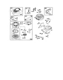 Rewind starter/fuel tank