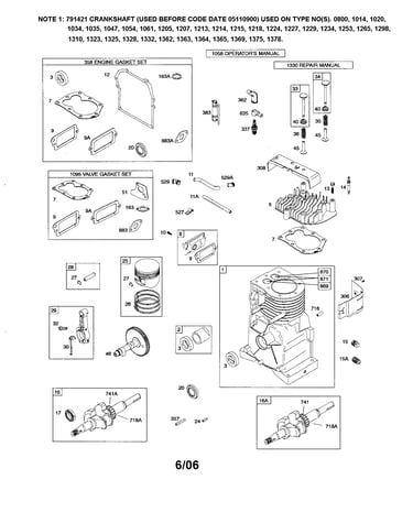 Cylinder/crankshaft