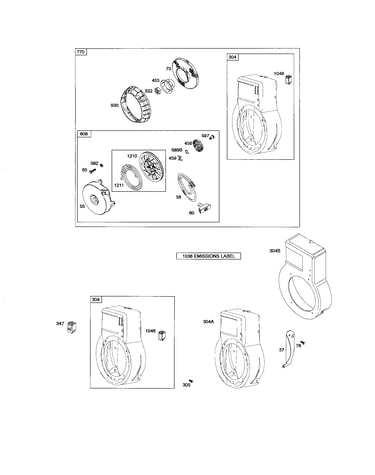 Rewind/blower housing kit