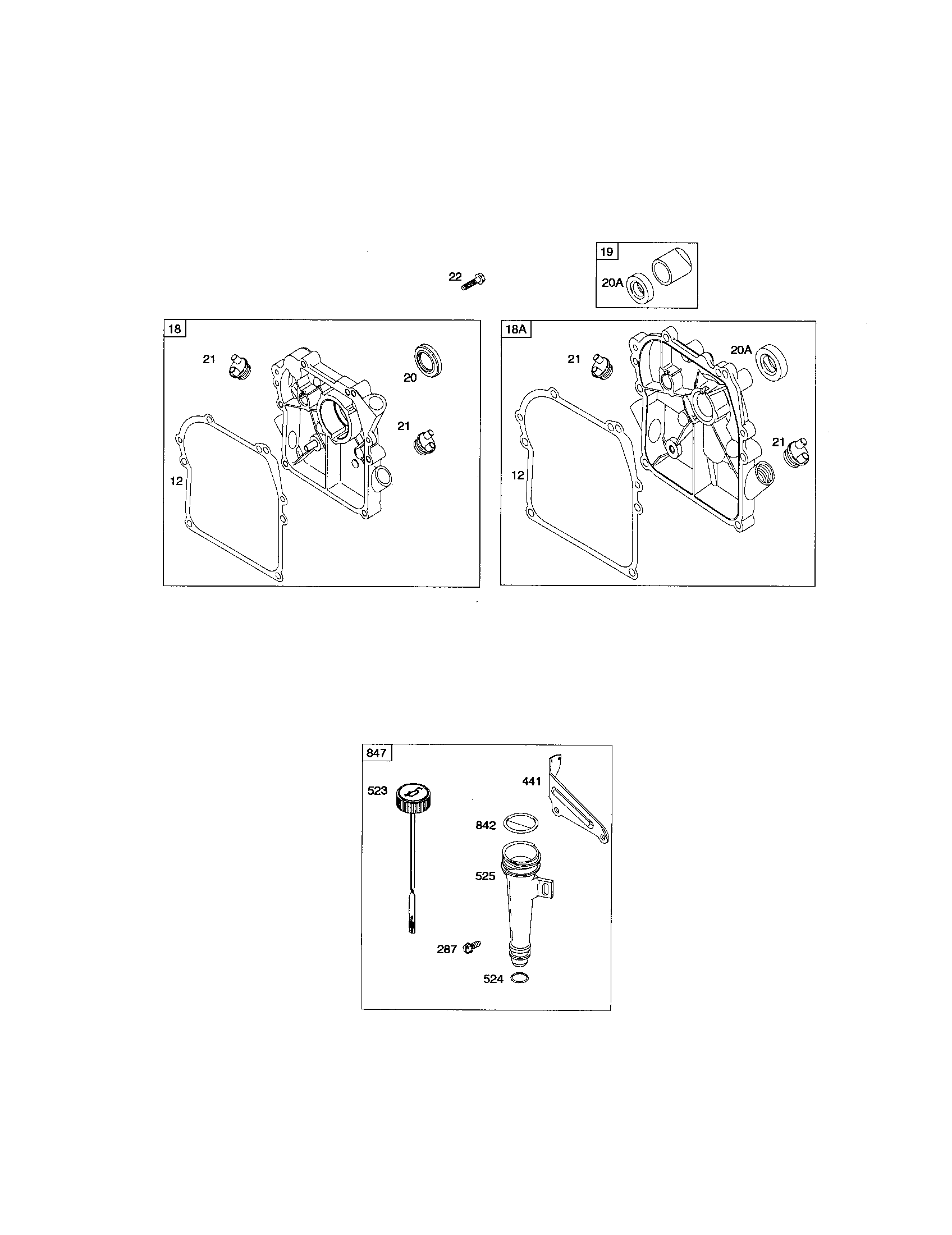 Crankcase cover/dipstick/tube