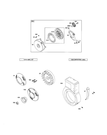 Rewind starter/flywheel
