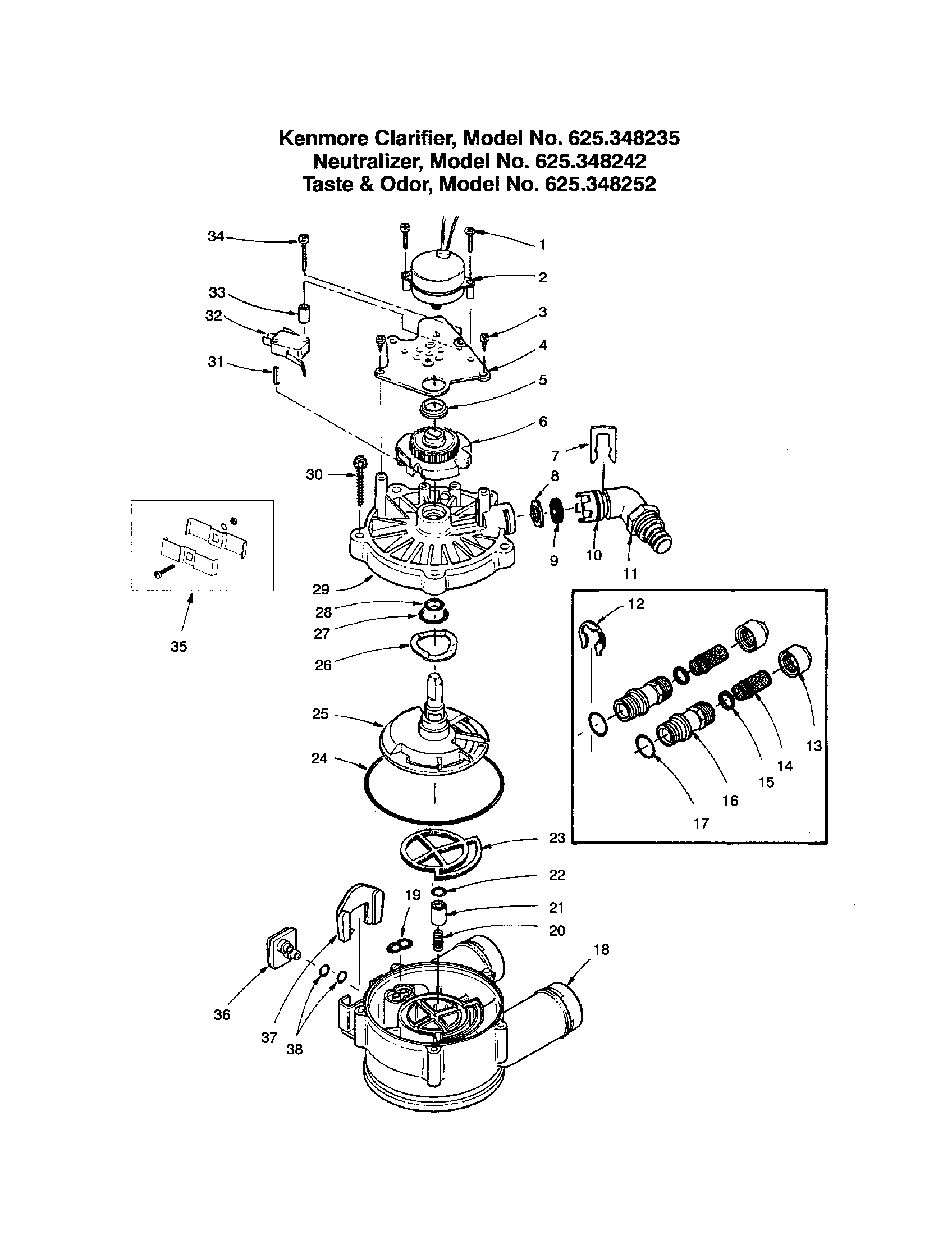 Valve body & cover/motor