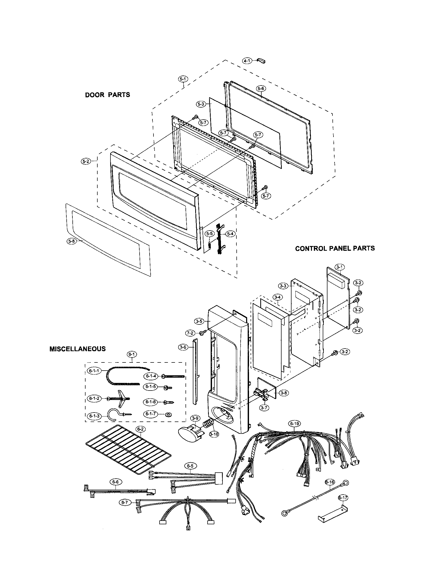 Door/control panel/miscellaneous