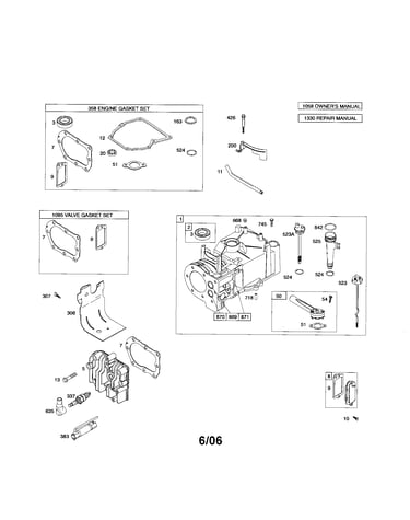 Cylinder/engine gasket set