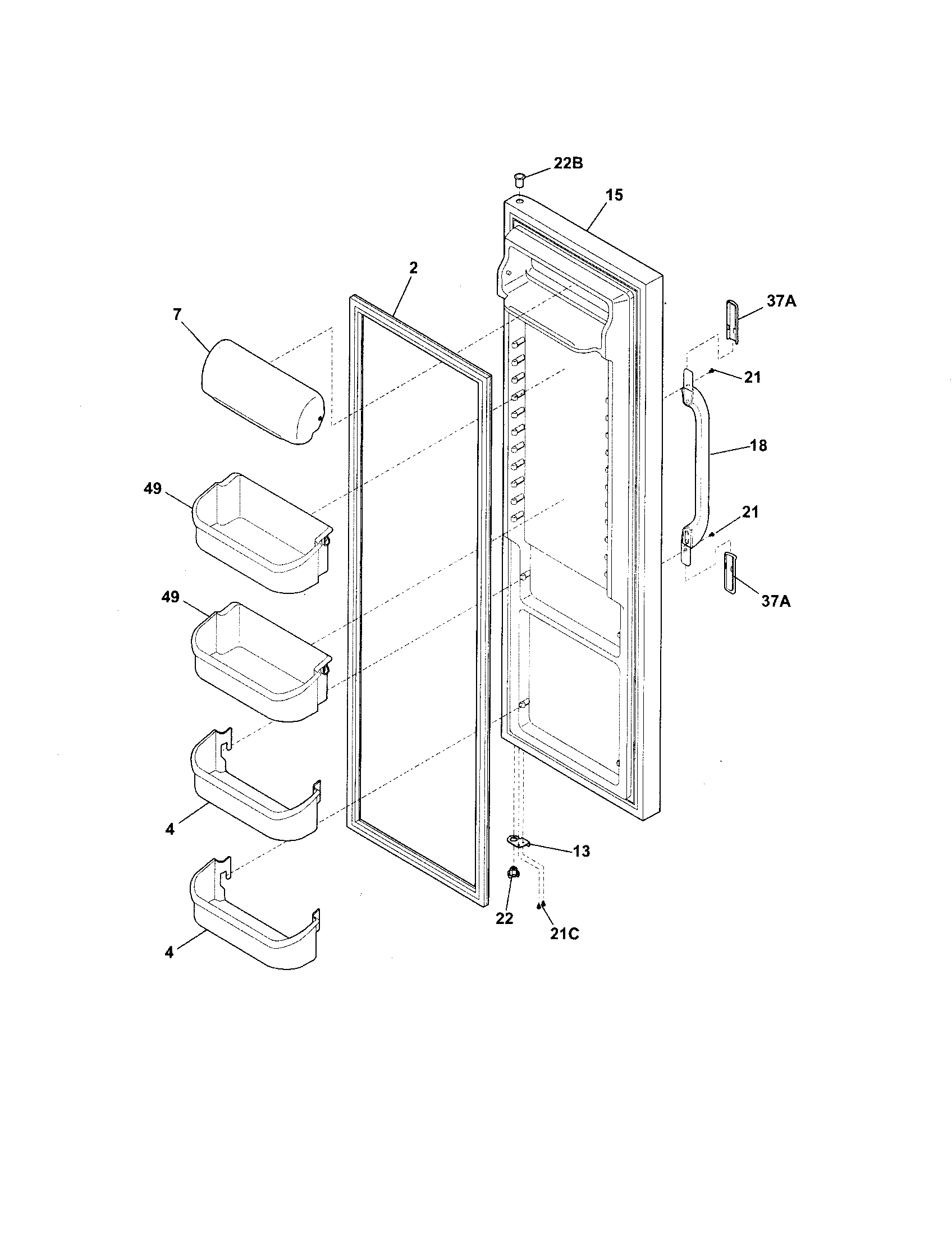 Refrigerator door