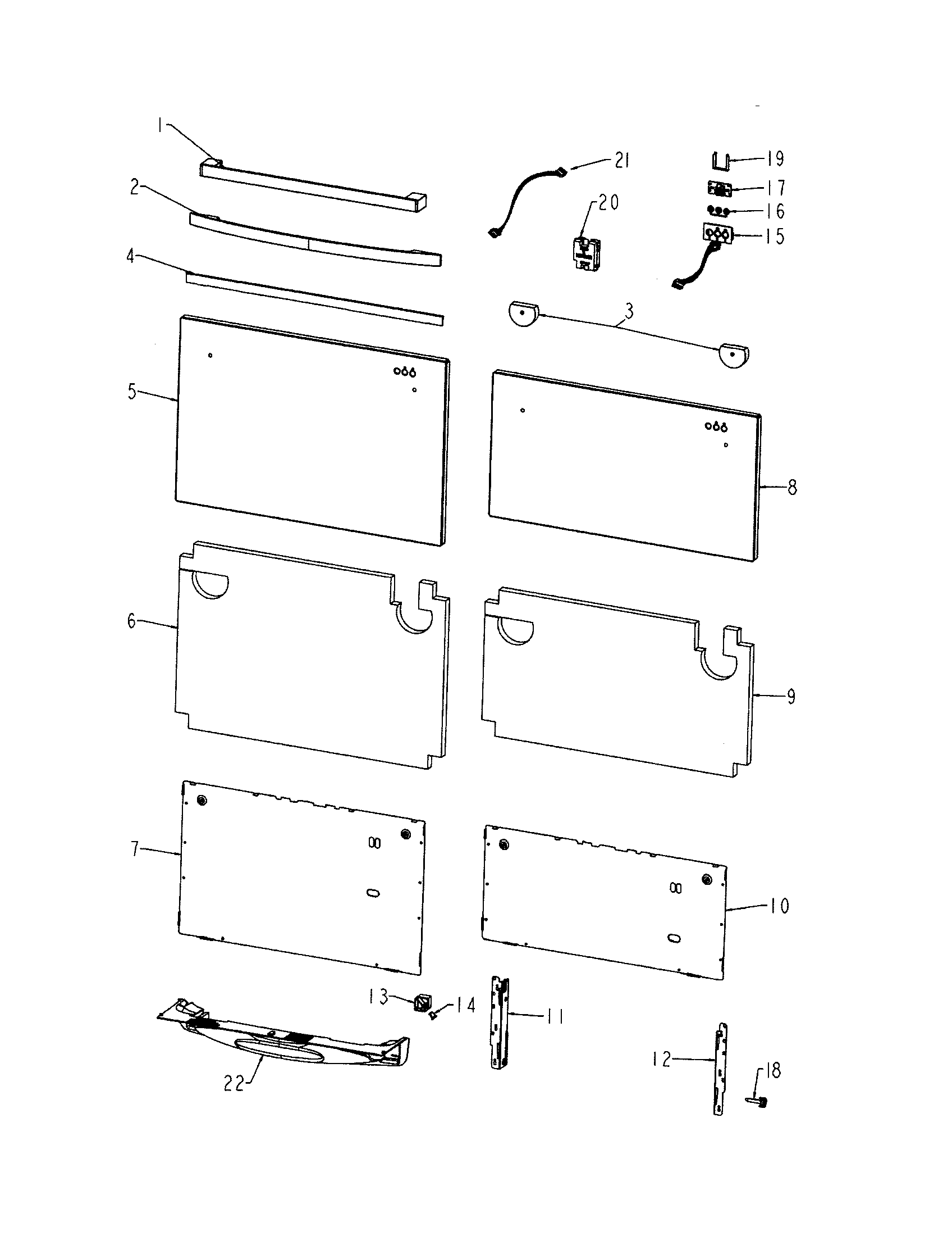 FRONT PANELS/CONTROLS: FLAT DOOR