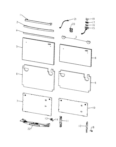 Front panels/controls: flat door