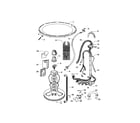 Fisher & Paykel IWL16-96203A agitator and hoses diagram