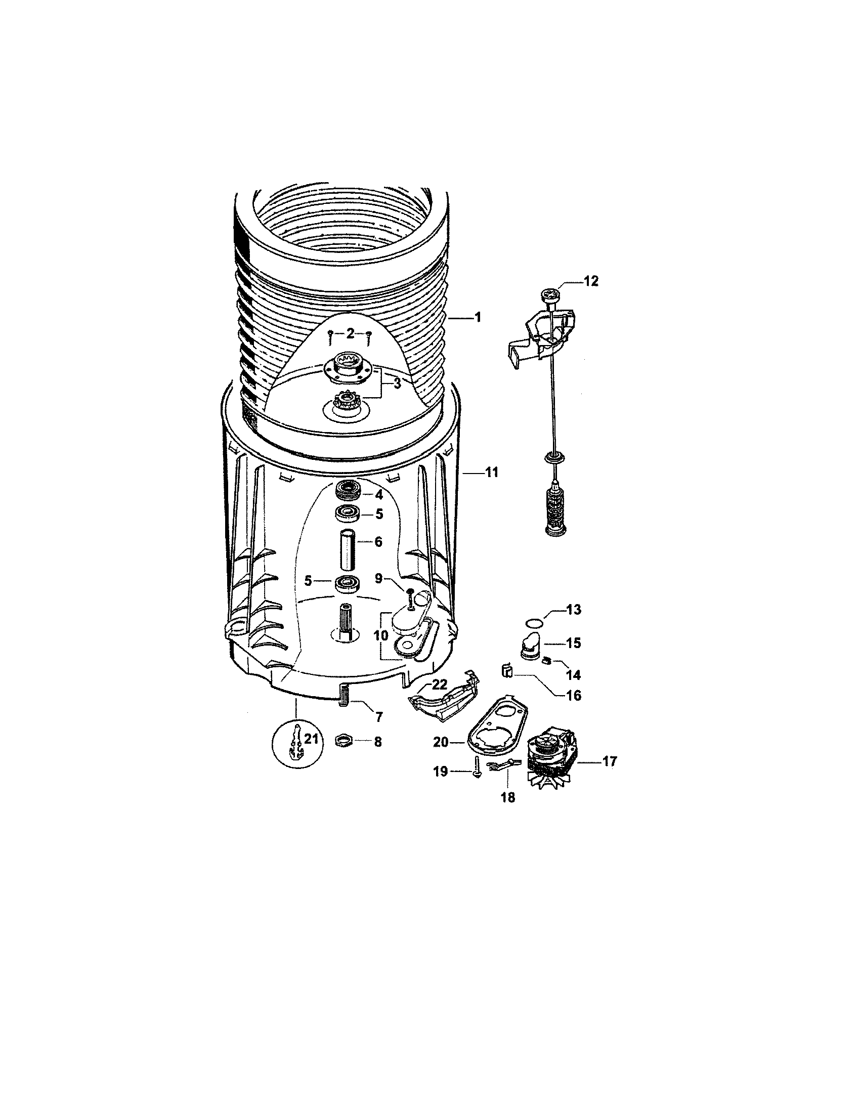 Inner & outer bowls/pump